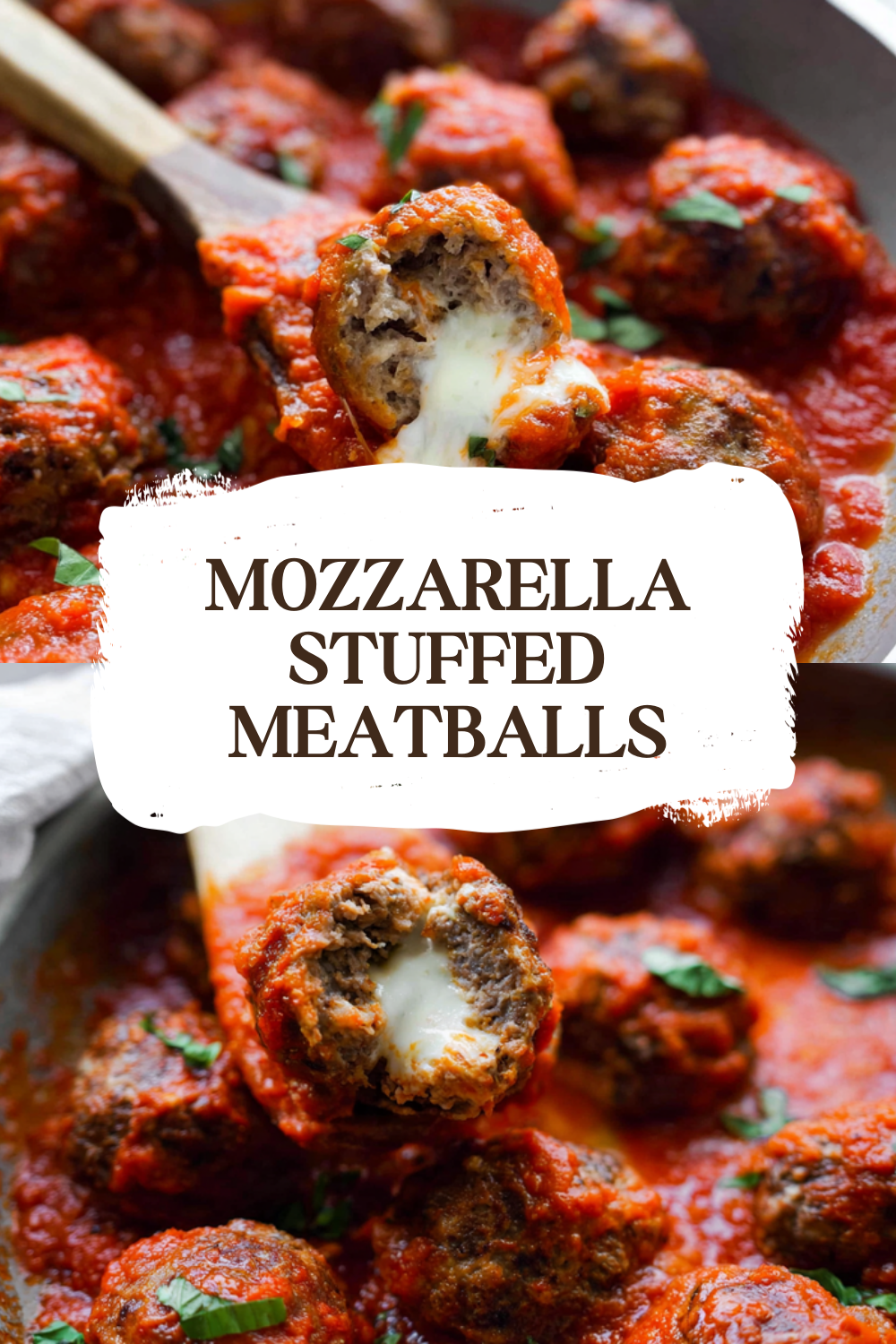 Mozzarella Stuffed Meatballs