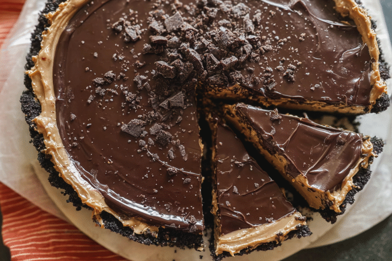 No Bake Peanut Butter Chocolate Pie 12.Png