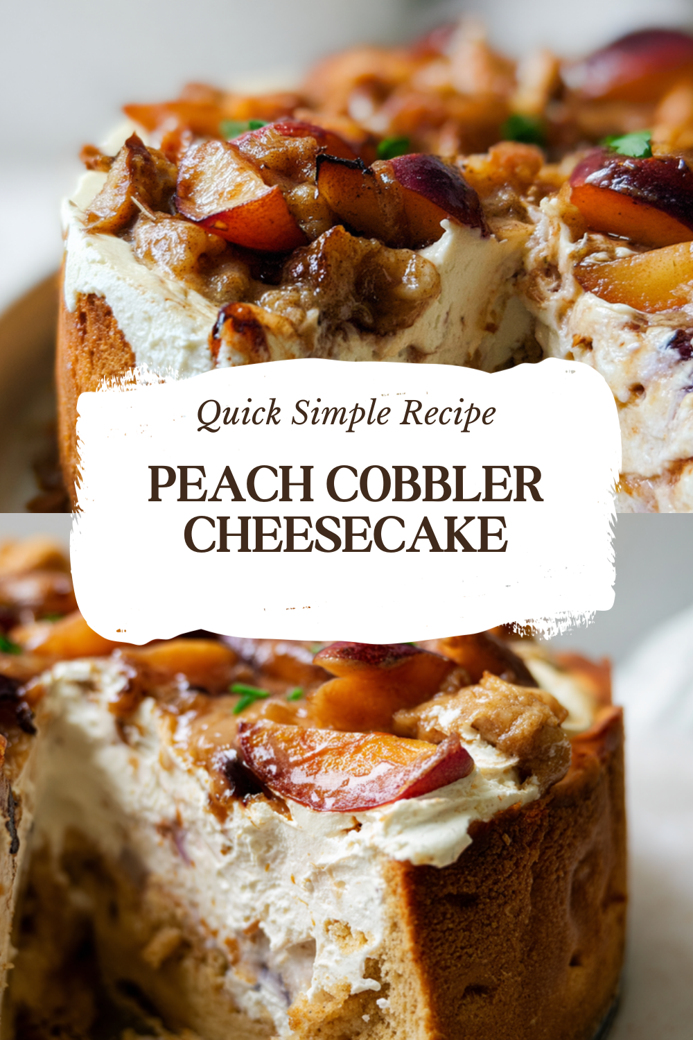 Peach Cobbler Cheesecake