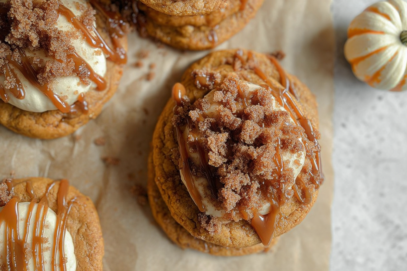 Pumpkin Caramel Cookies