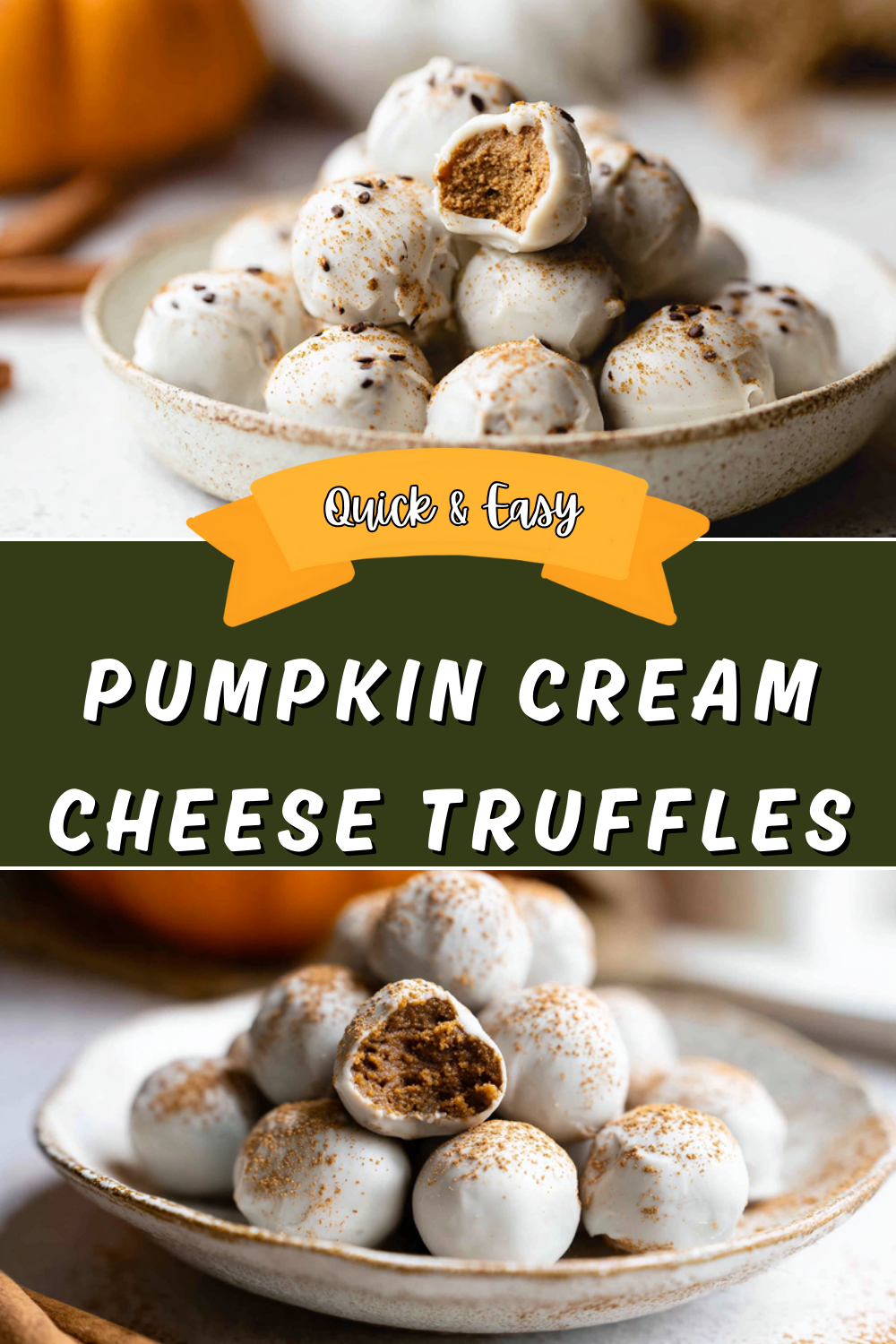 Pumpkin Cream Cheese Truffles