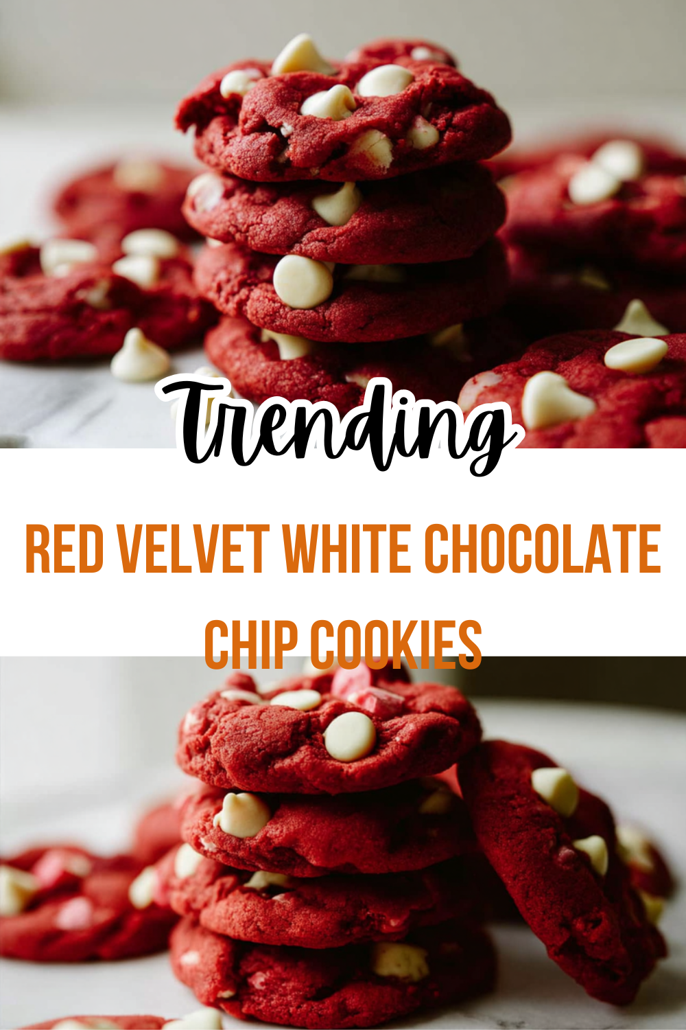 Red Velvet White Chocolate Chip Cookies