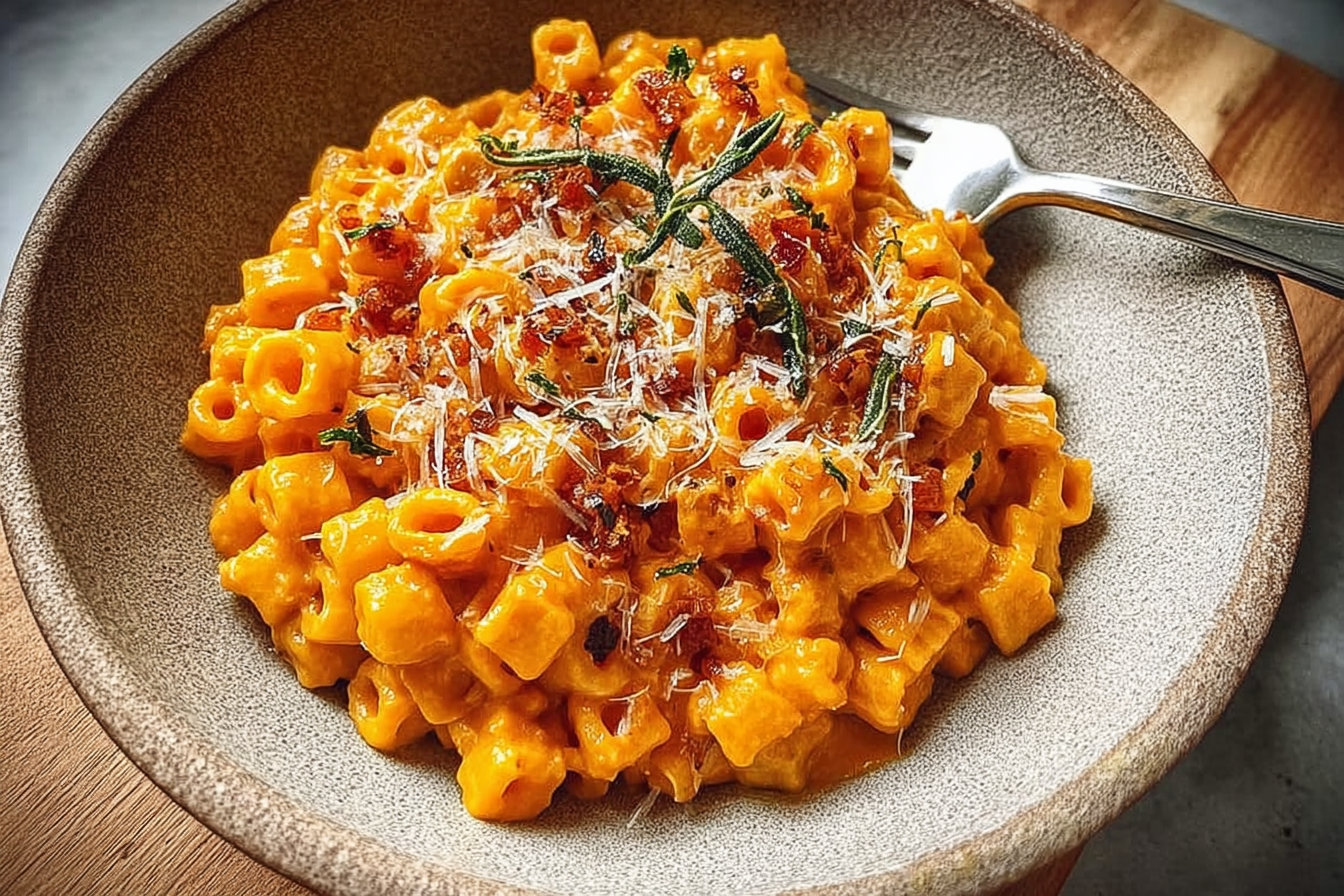 Roasted Pumpkin Garlic Pasta
