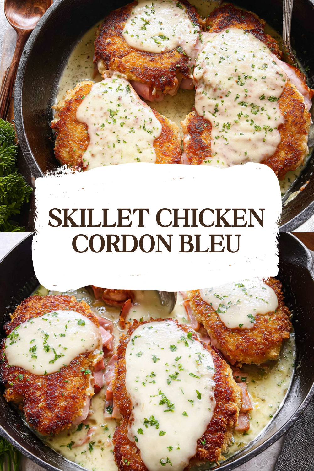 Skillet Chicken Cordon Bleu