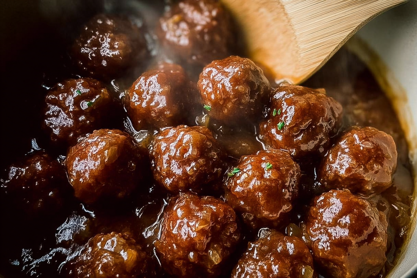 Slow Cooker Salisbury Steak Meatballs