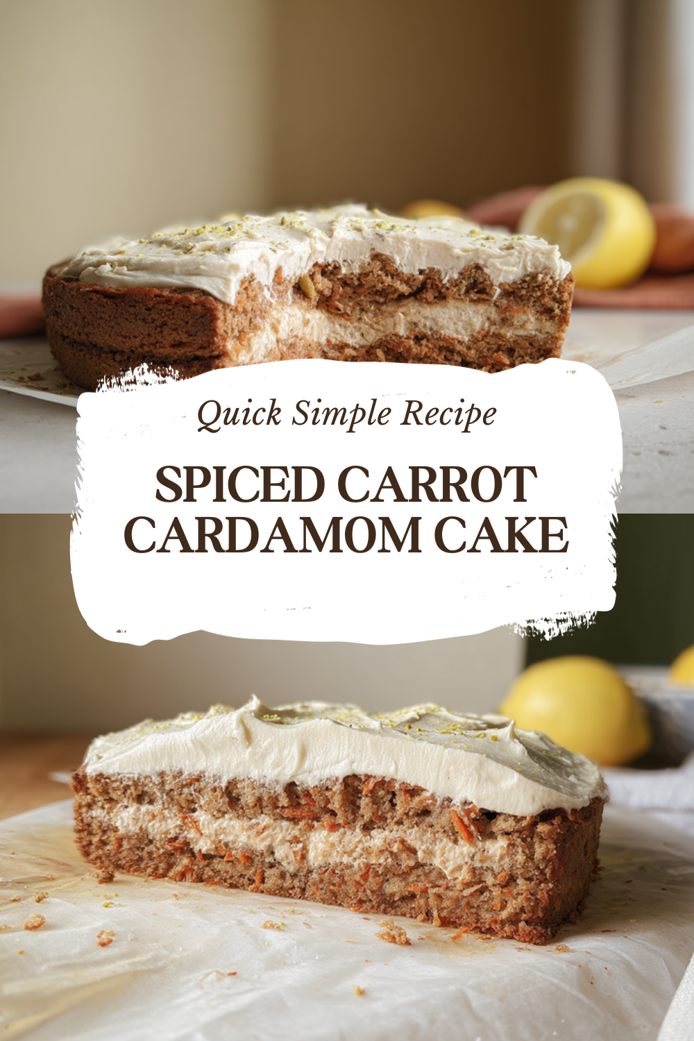 Spiced Carrot Cardamom Cake