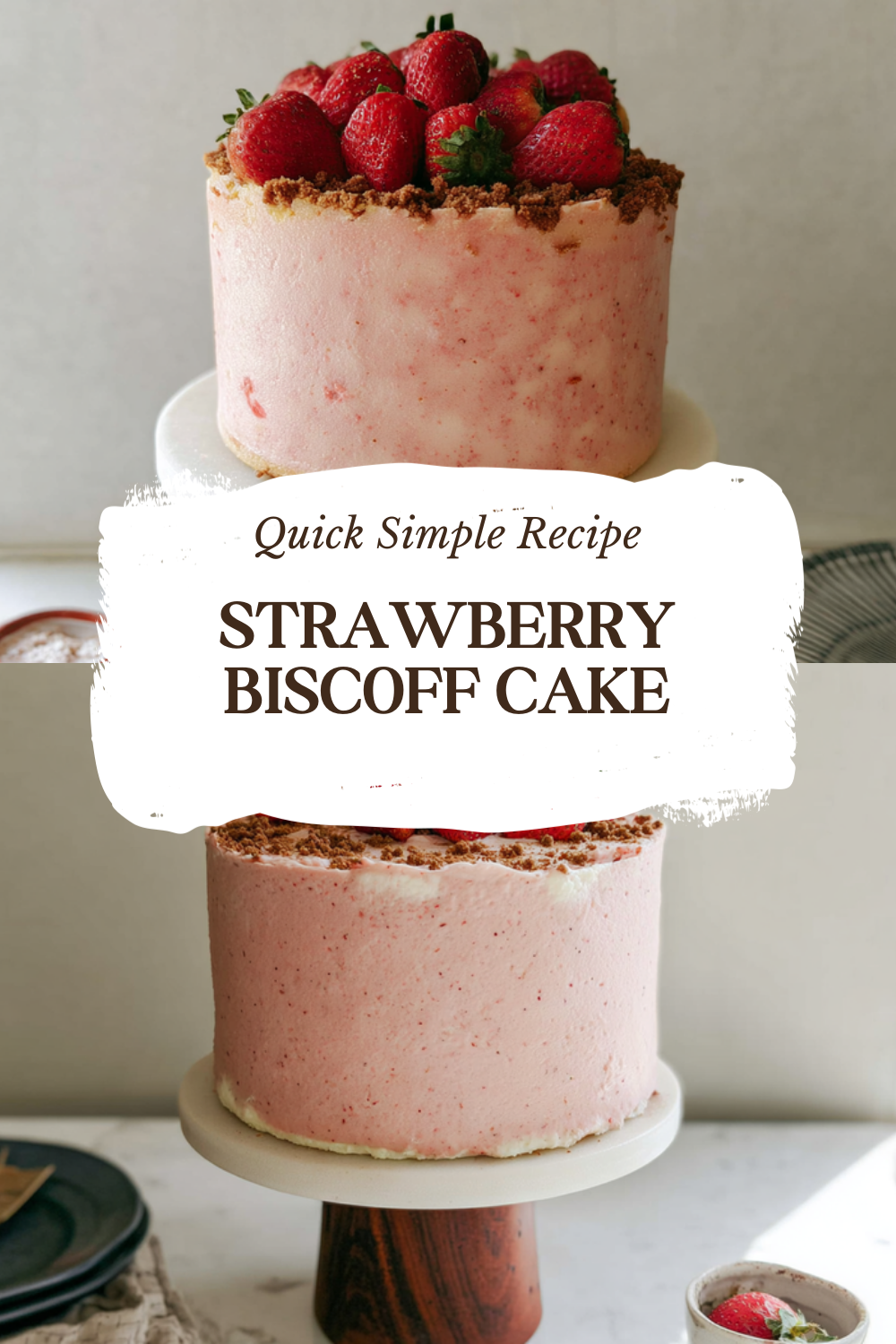 Strawberry Biscoff Cake