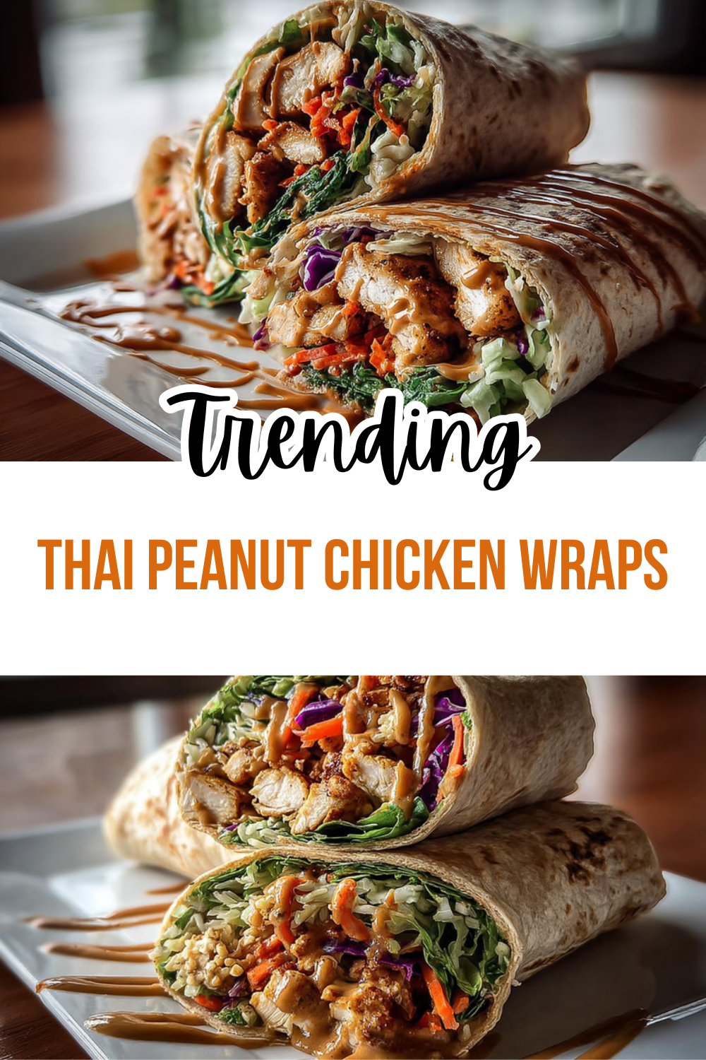 Thai Peanut Chicken Wraps