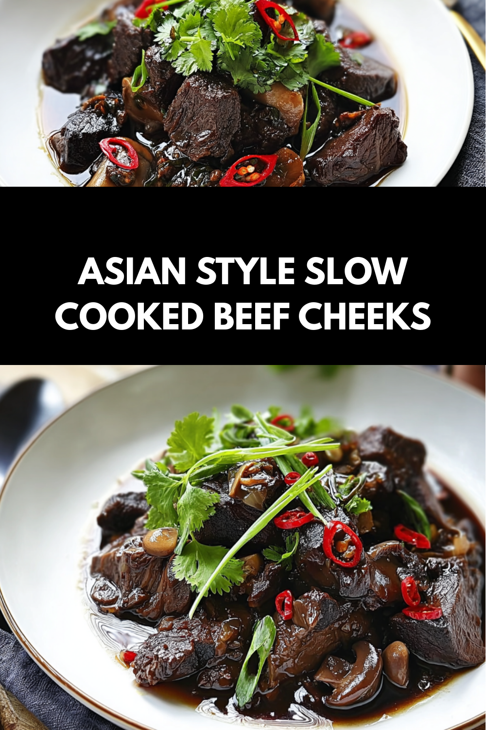 Asian Style Slow Cooked Beef Cheeks