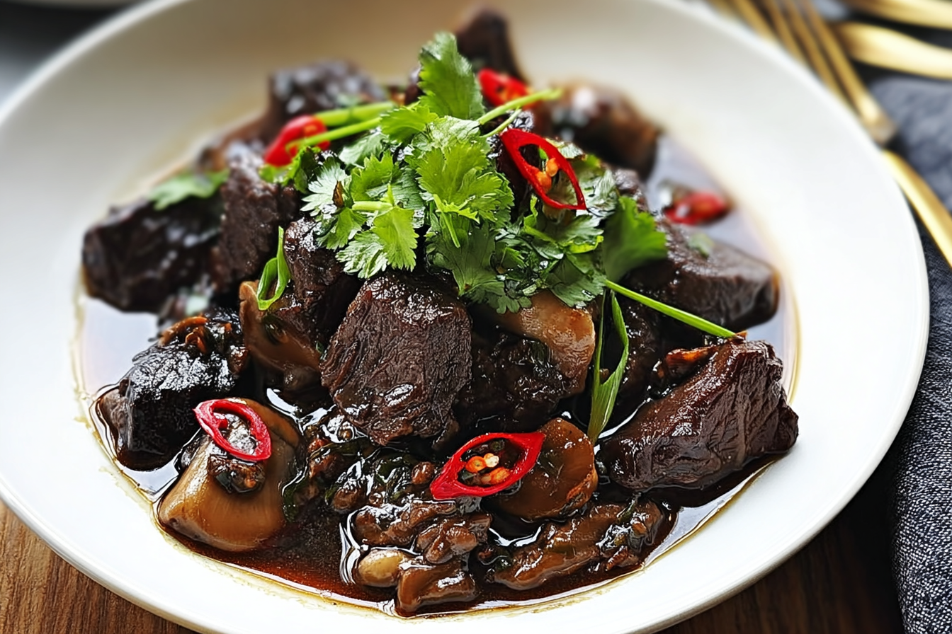 Asian Style Slow Cooked Beef Cheeks