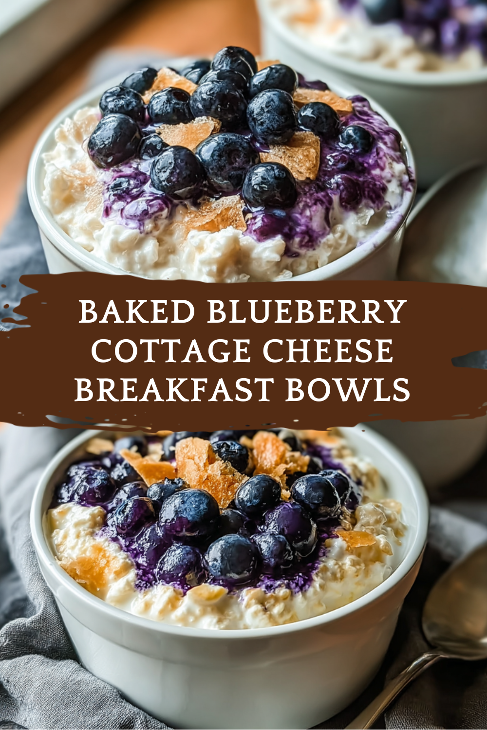 Baked Blueberry Cottage Cheese Breakfast Bowls