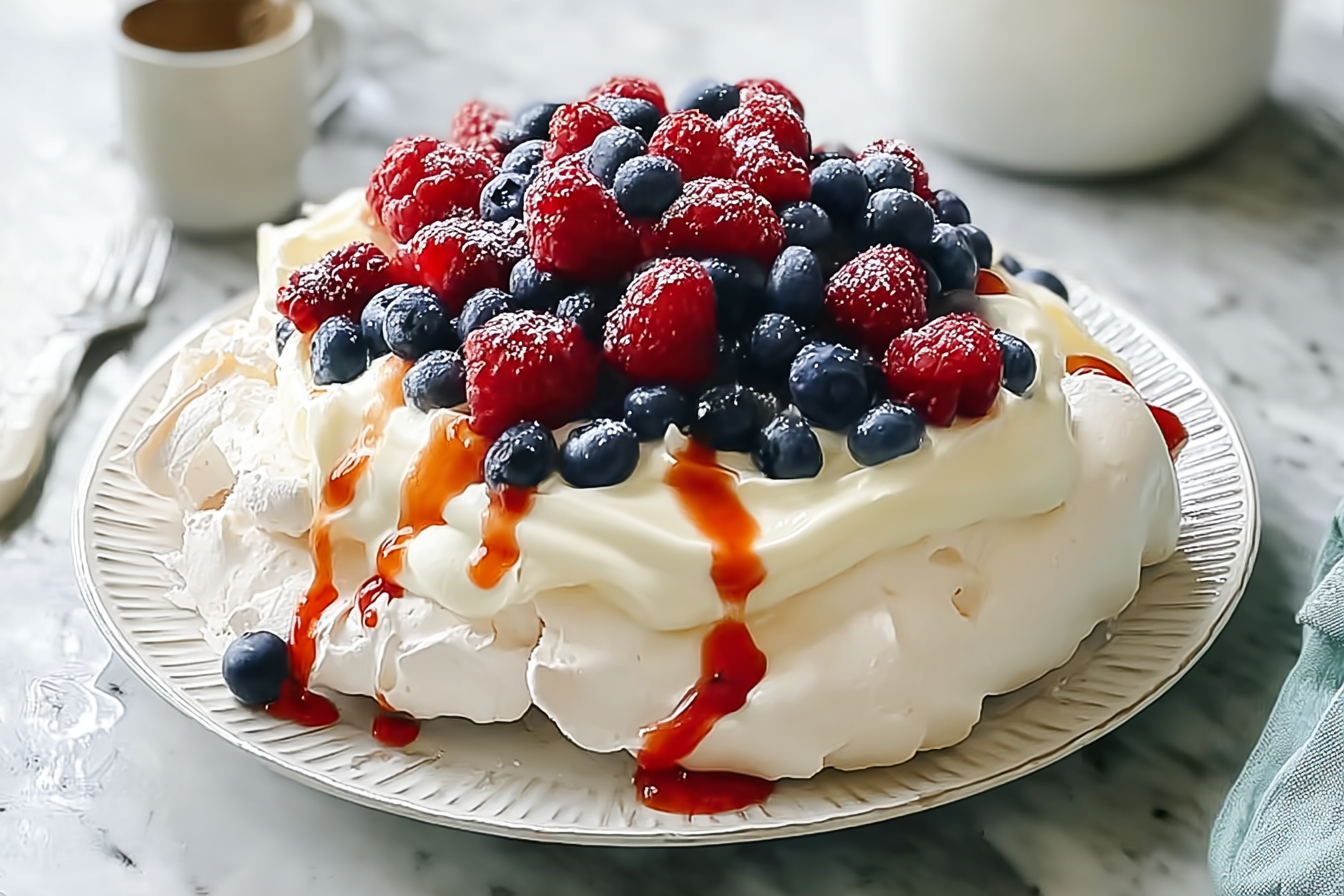 Berries And Cream Pavlova