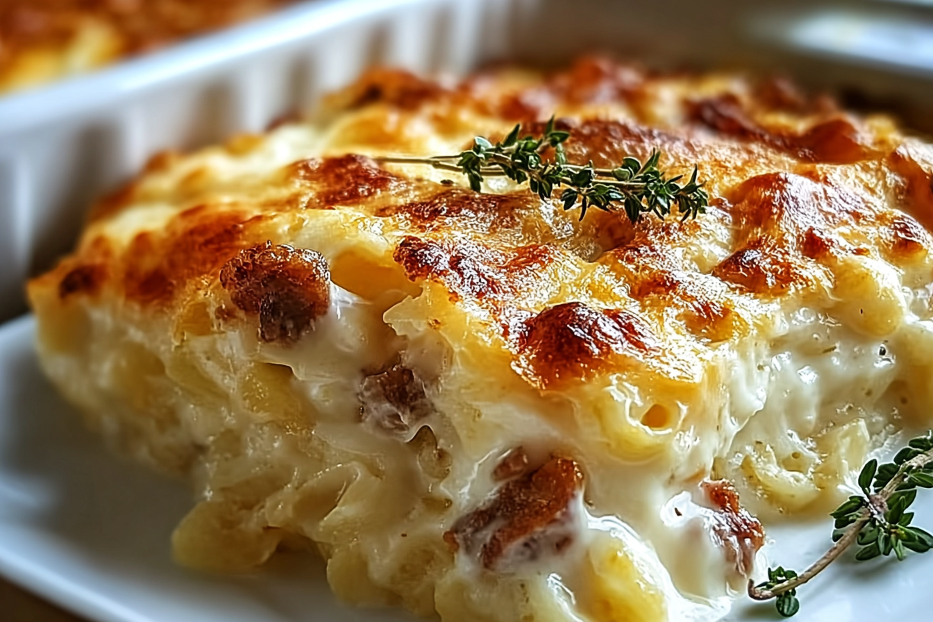 Biscuits Gravy Hashbrown Casserole