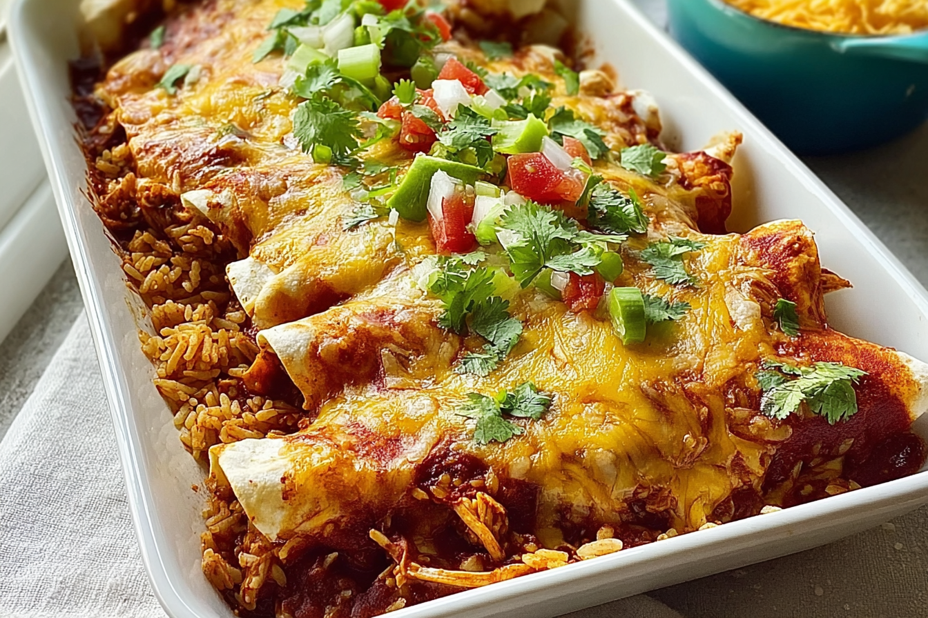Chicken And Rice Enchiladas