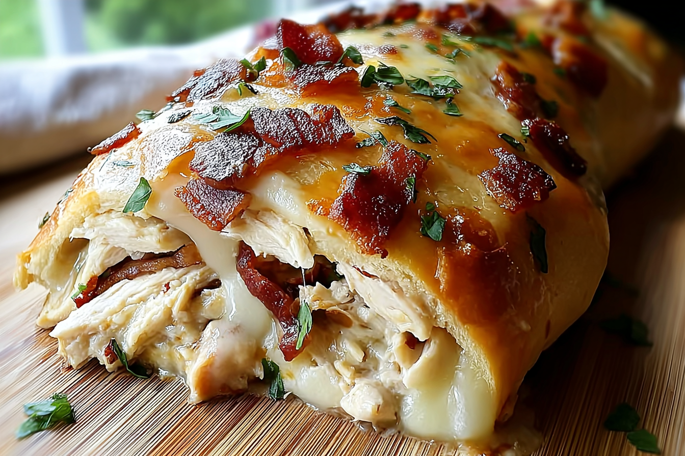 Chicken Bacon Ranch Stromboli