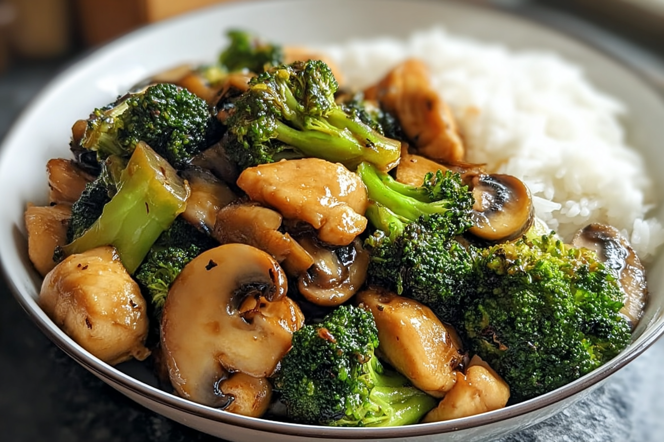 Chicken Broccoli Mushroom Stir Fry