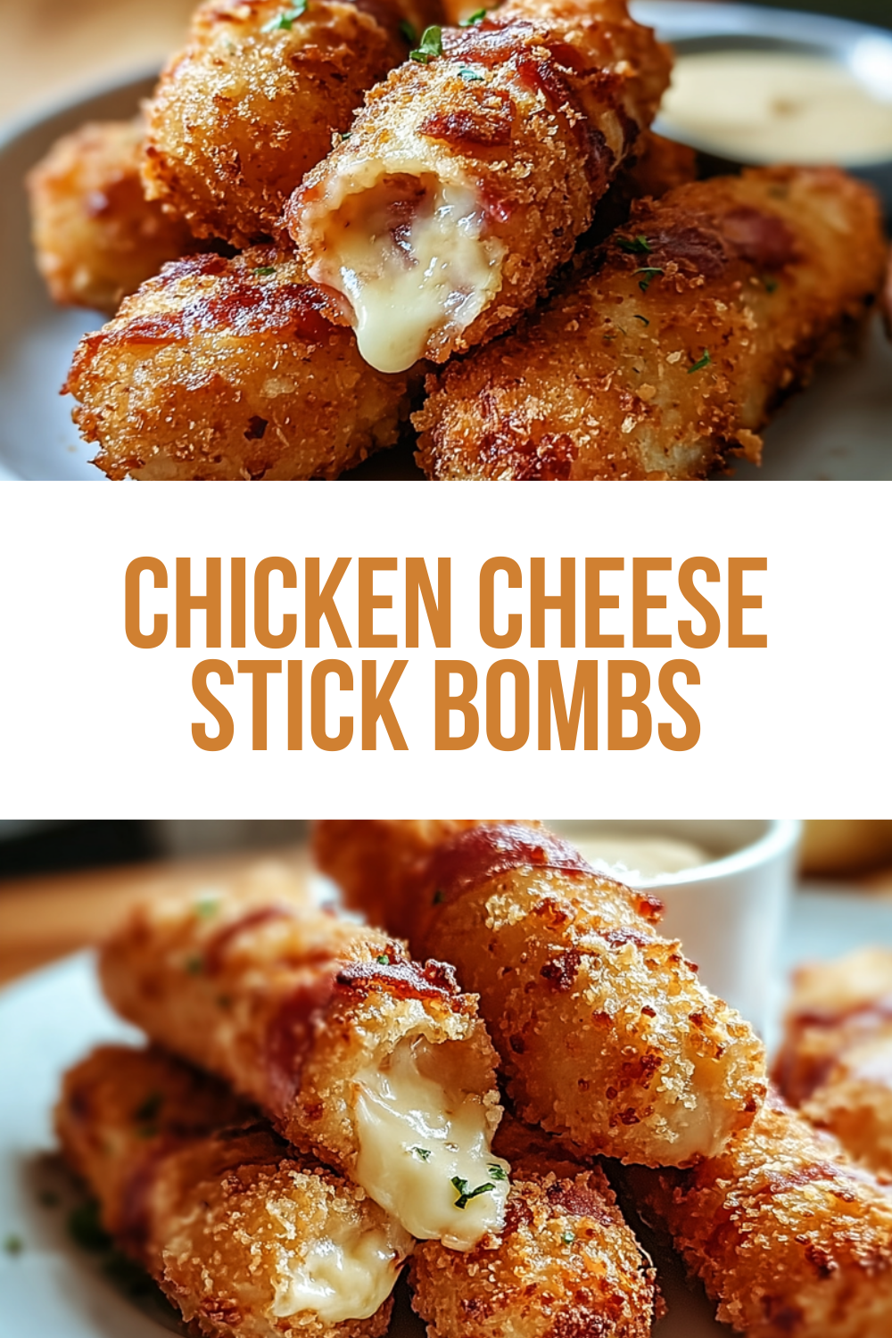Chicken Cheese Stick Bombs
