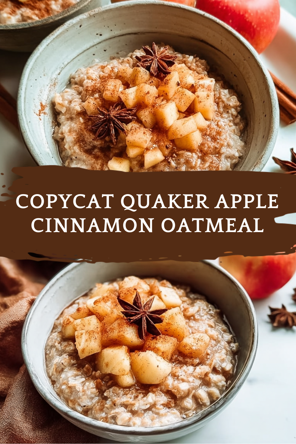 Copycat Quaker Apple Cinnamon Oatmeal