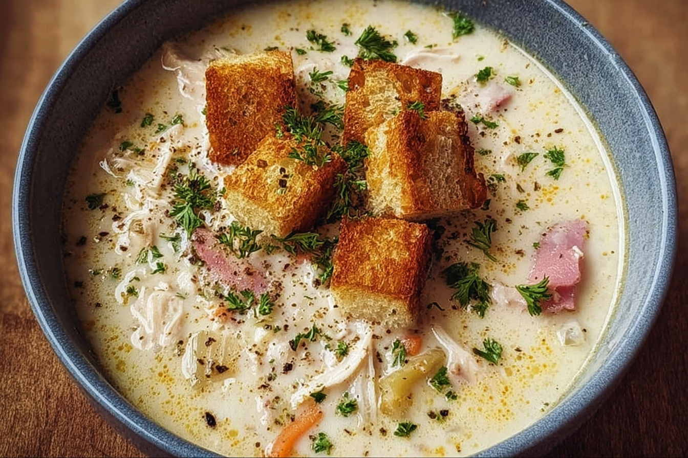Creamy Chicken Cordon Bleu Soup