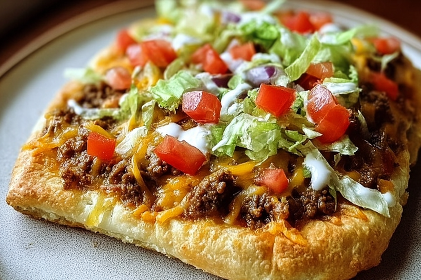 Crescent Roll Taco Pizza