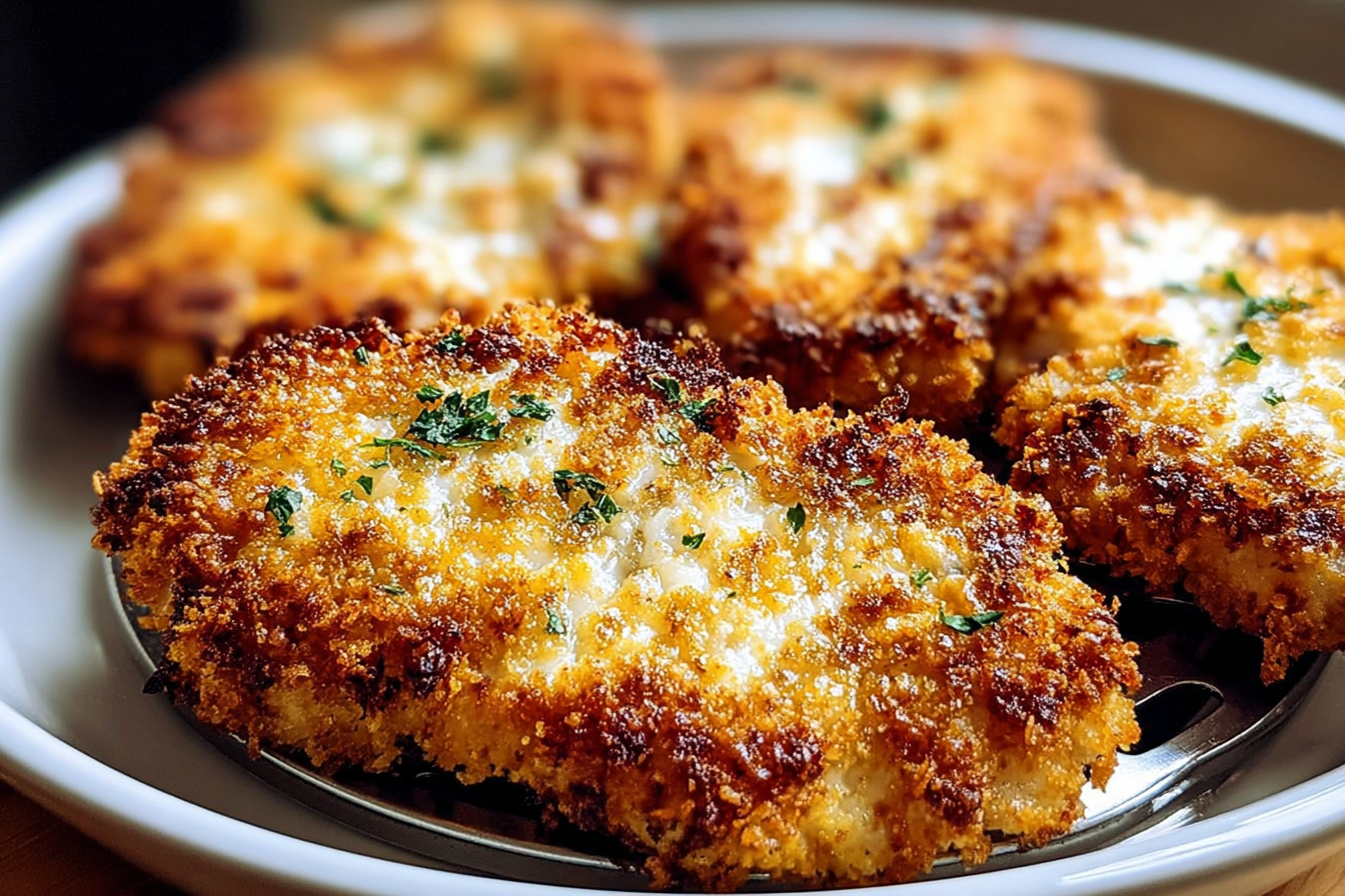 Crispy Air Fryer Parmesan Crusted Chicken