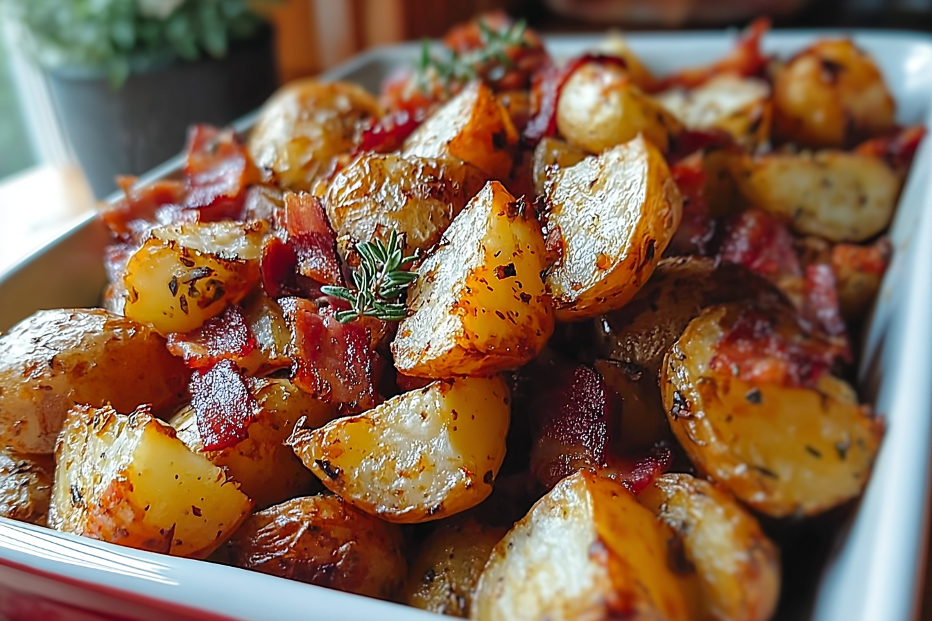 Crispy Bacon Roasted Potatoes
