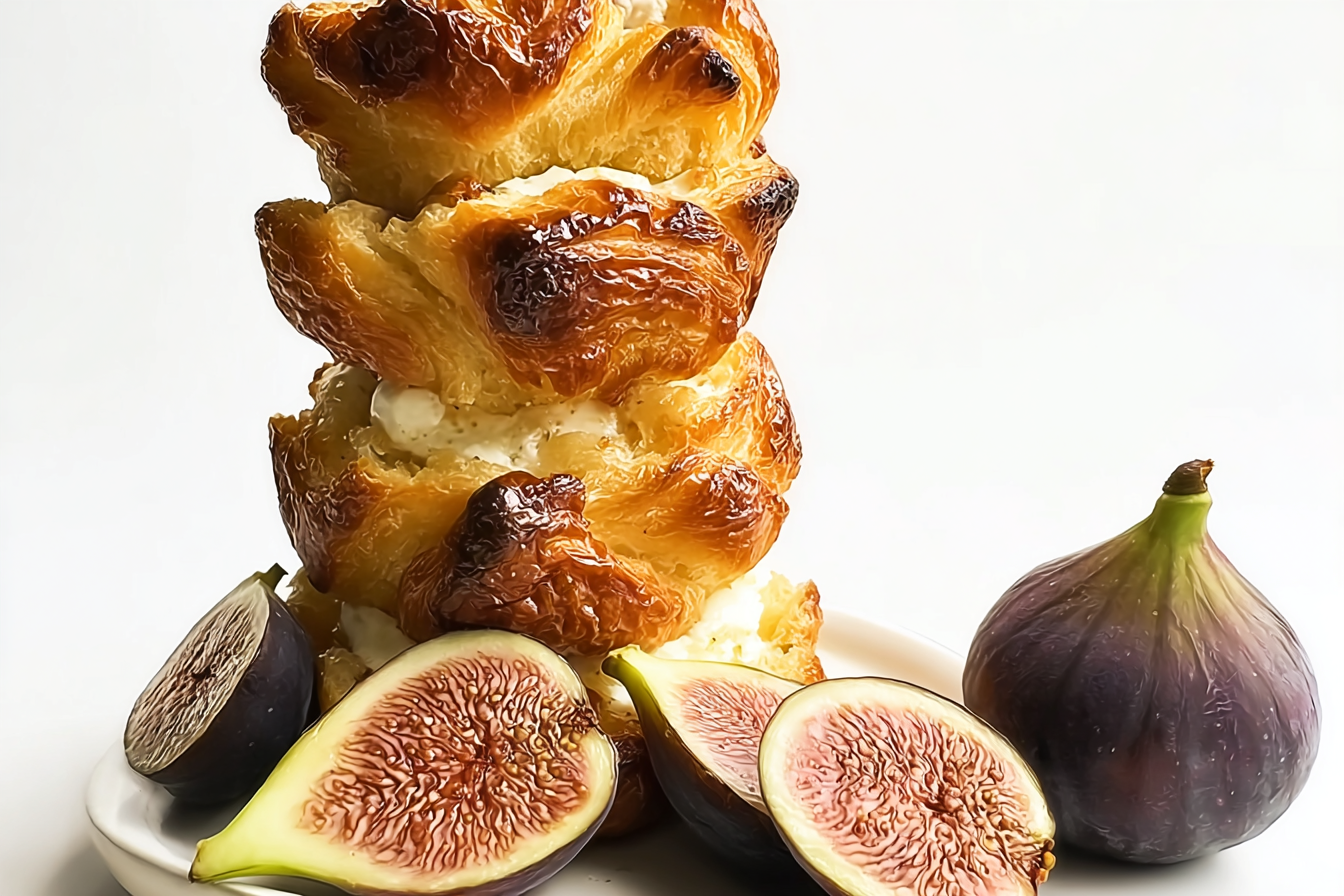 Croissant Fig Ricotta Bread Pudding