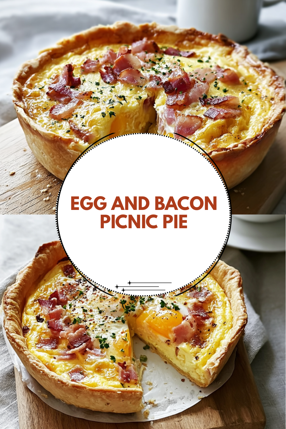 Egg And Bacon Picnic Pie