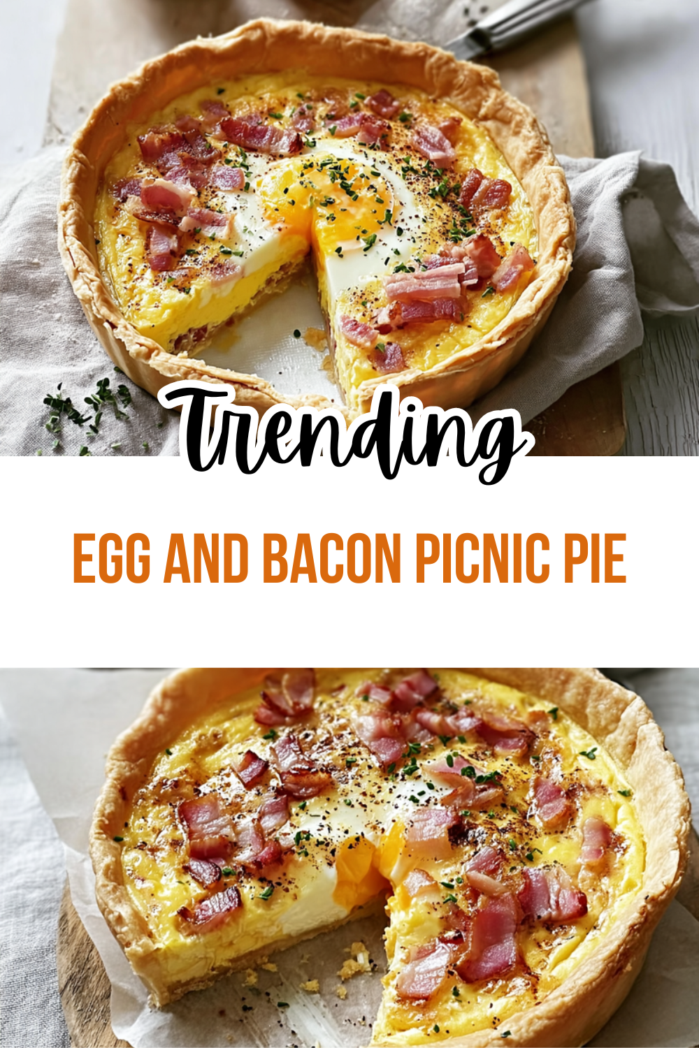 Egg And Bacon Picnic Pie
