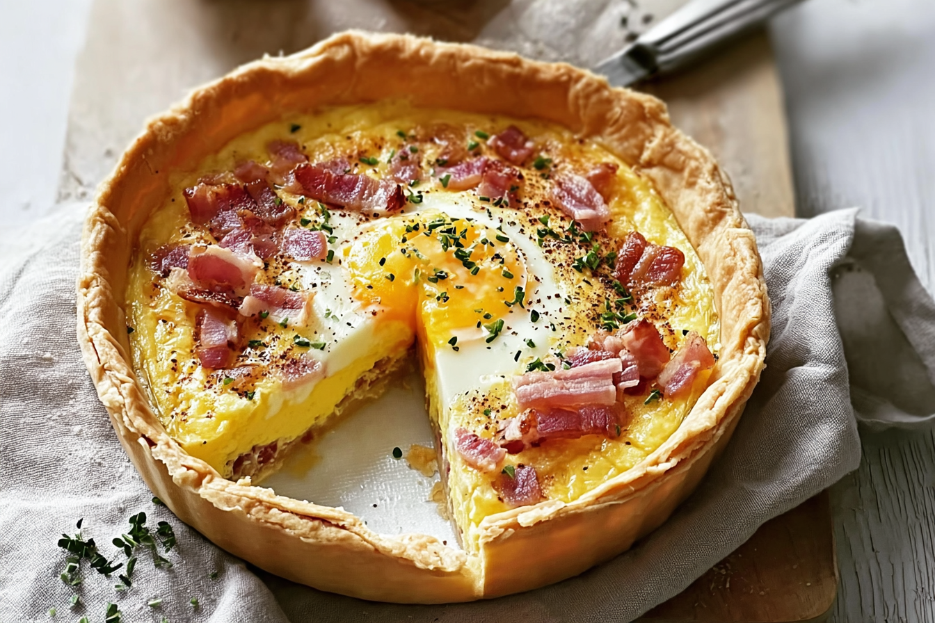 Egg And Bacon Picnic Pie
