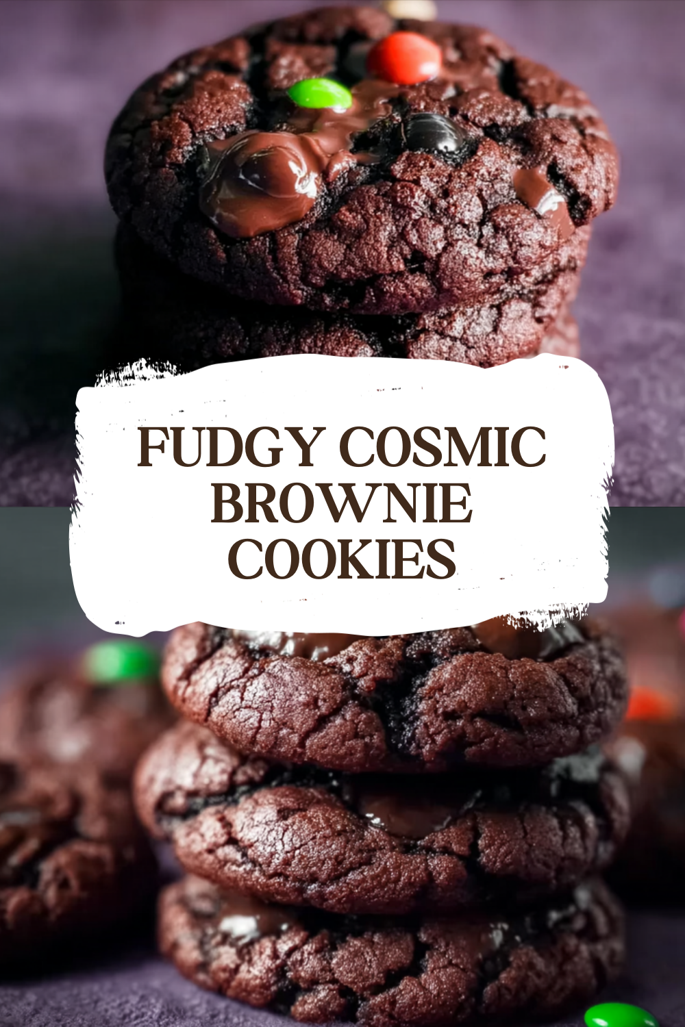 Fudgy Cosmic Brownie Cookies
