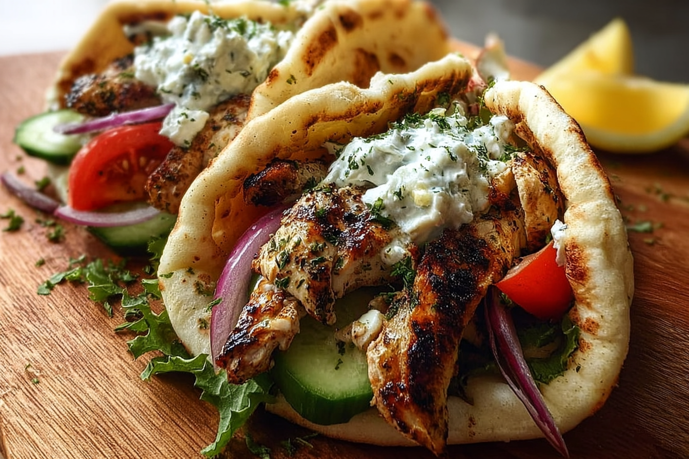 Grilled Greek Chicken Gyros