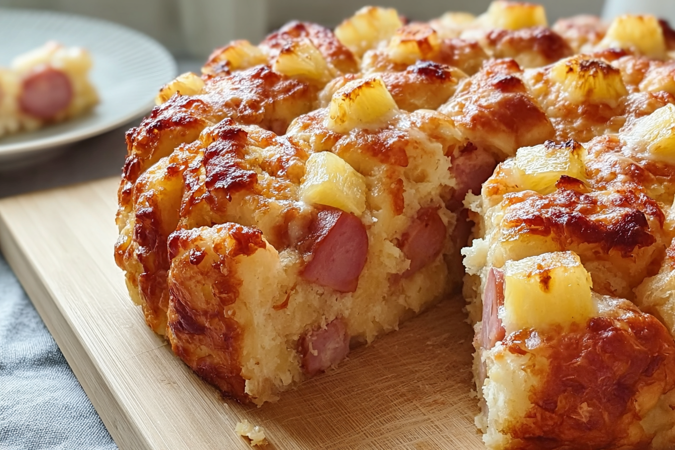 Hawaiian Ham And Pineapple Monkey Bread