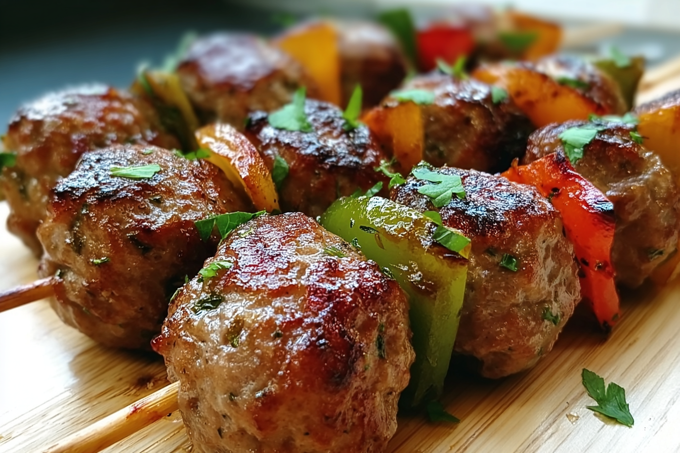 Herbed Meatball Skewers