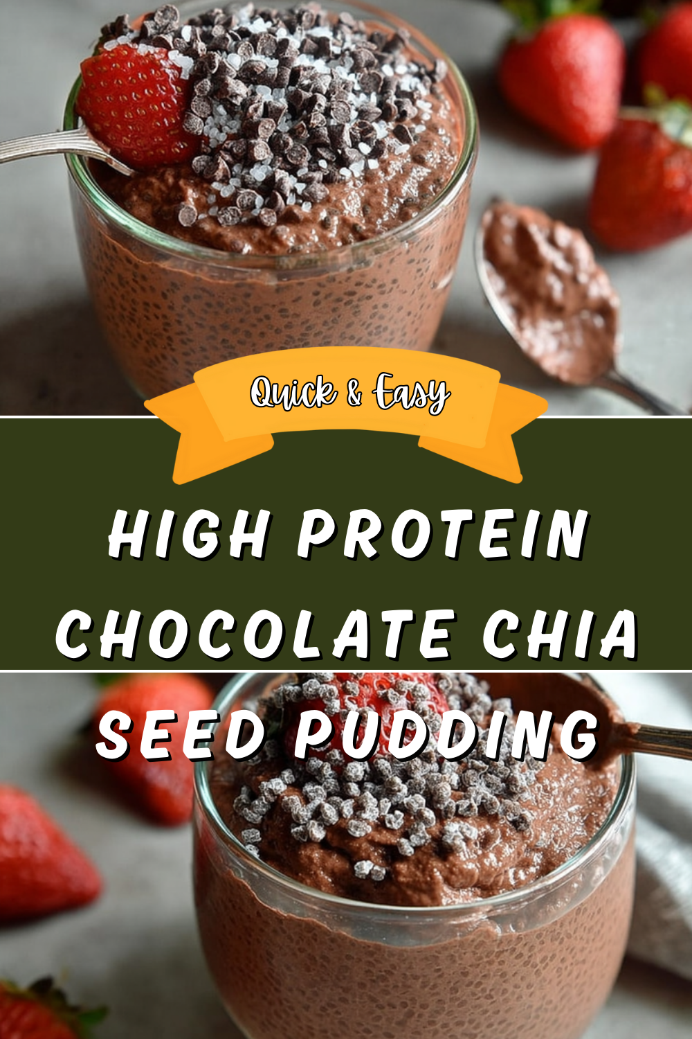 High Protein Chocolate Chia Seed Pudding