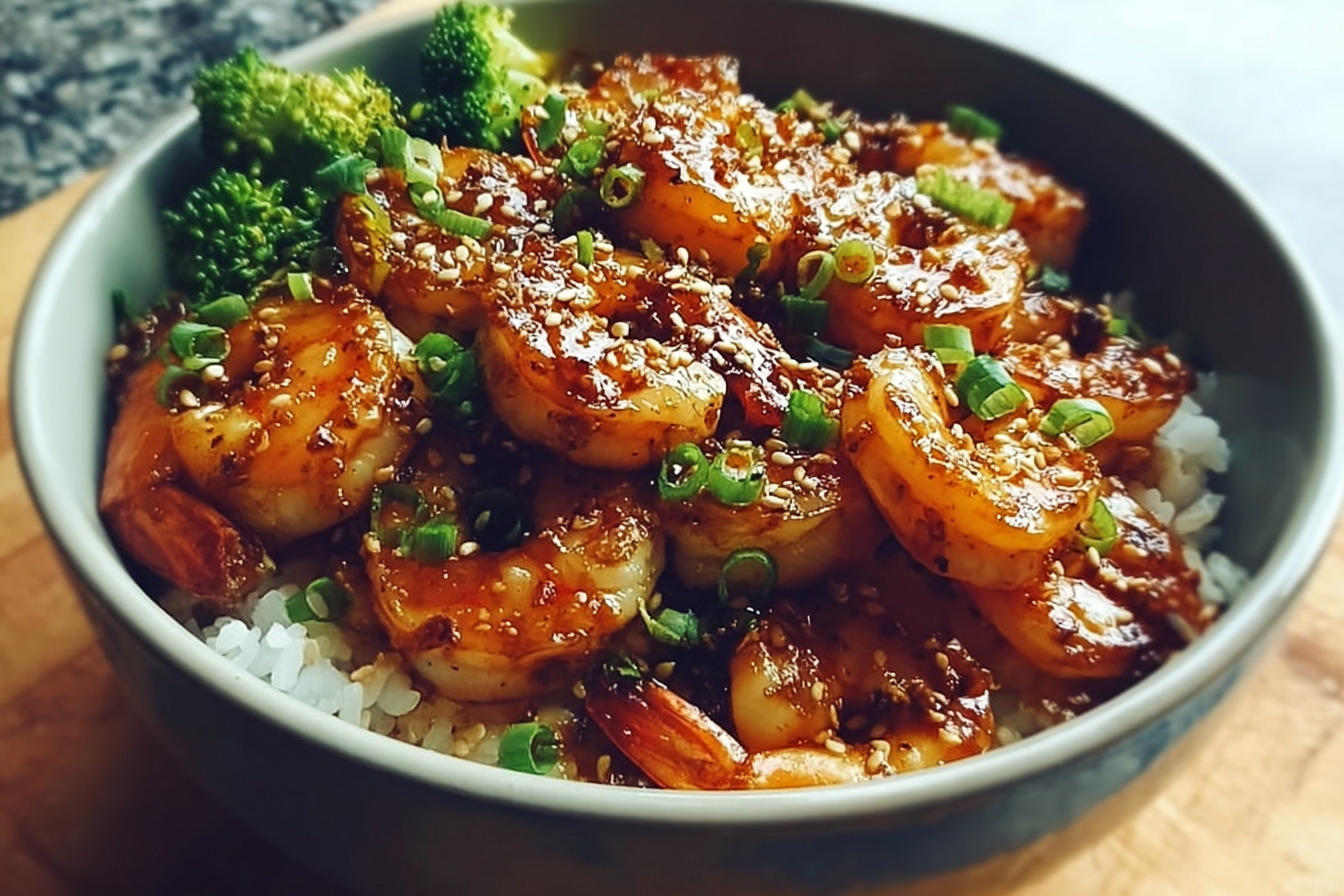 Honey Garlic Shrimp Bowls