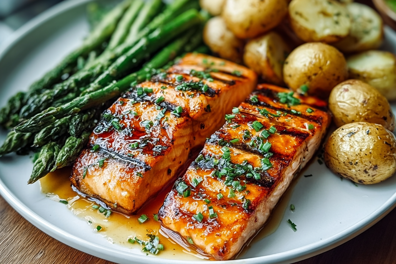 Honey Glazed Grilled Salmon