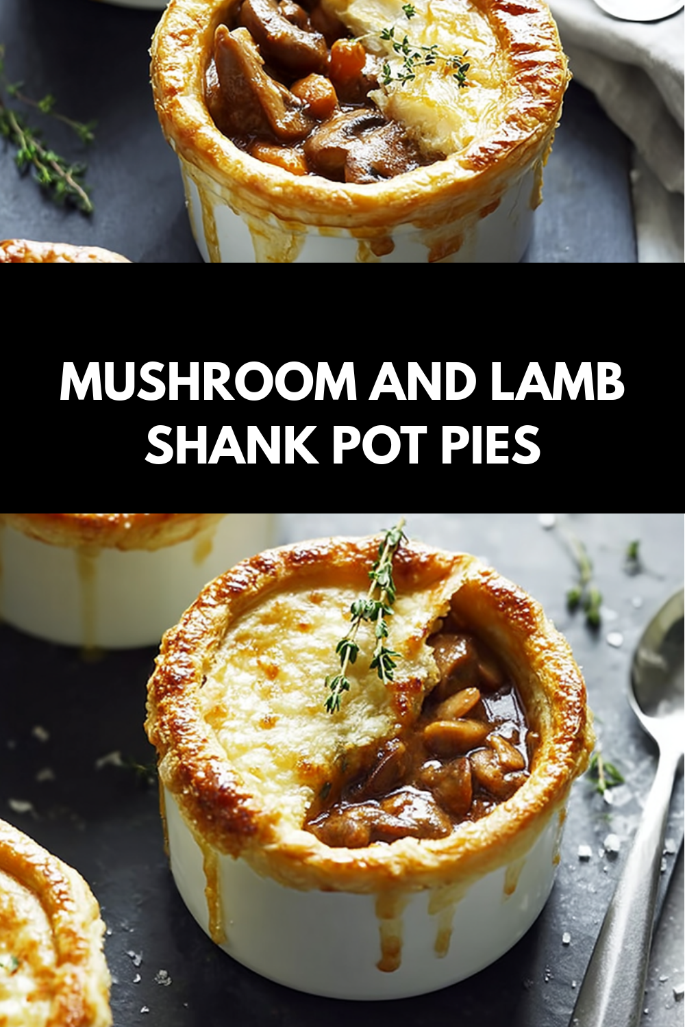 Mushroom And Lamb Shank Pot Pies