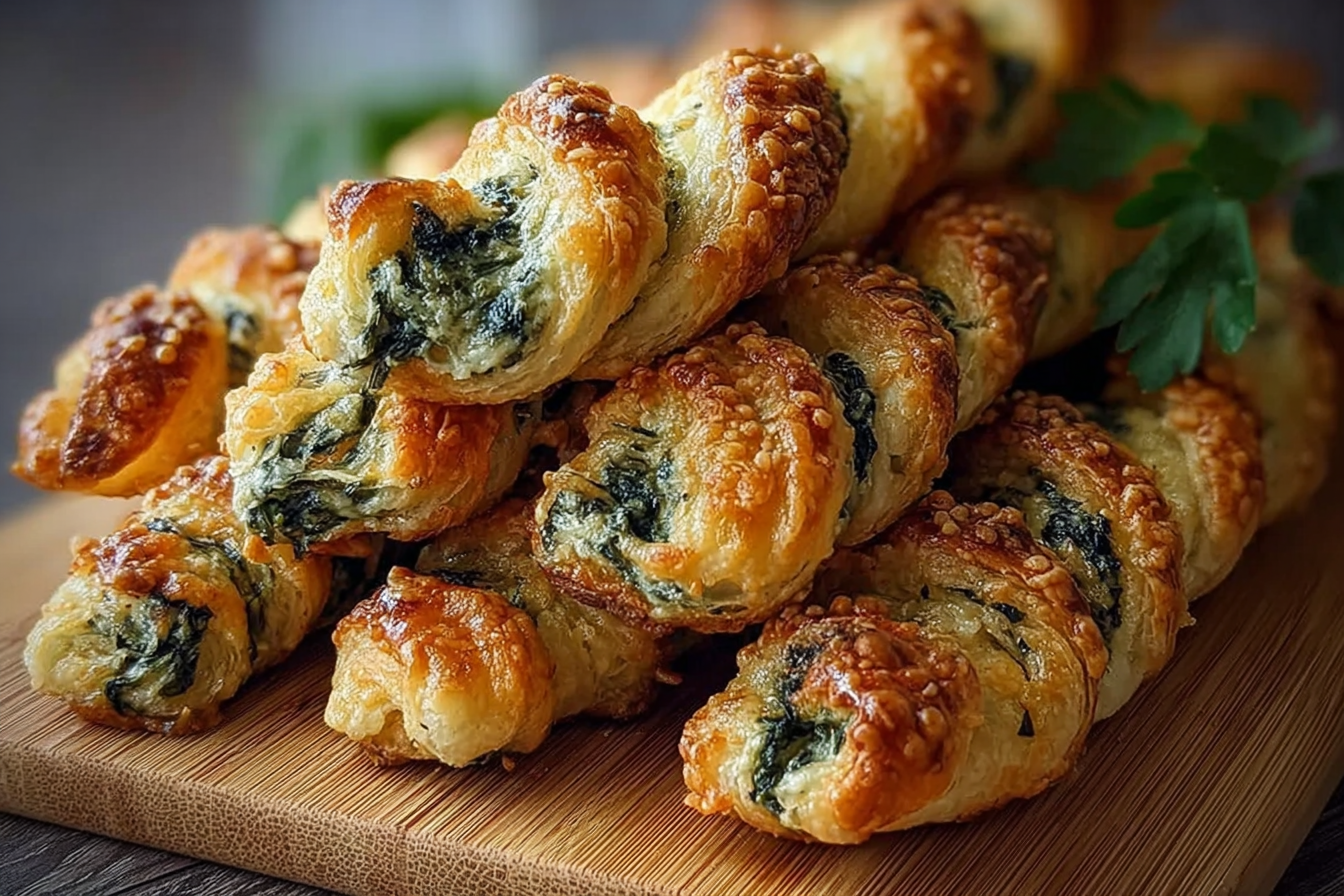 Parmesan Spinach Cheese Twists
