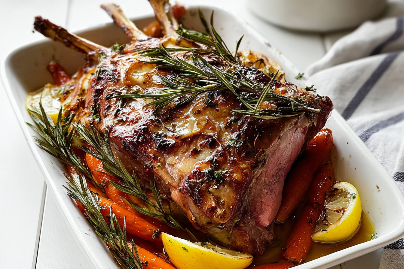 Rosemary Garlic Lemon Roast Lamb