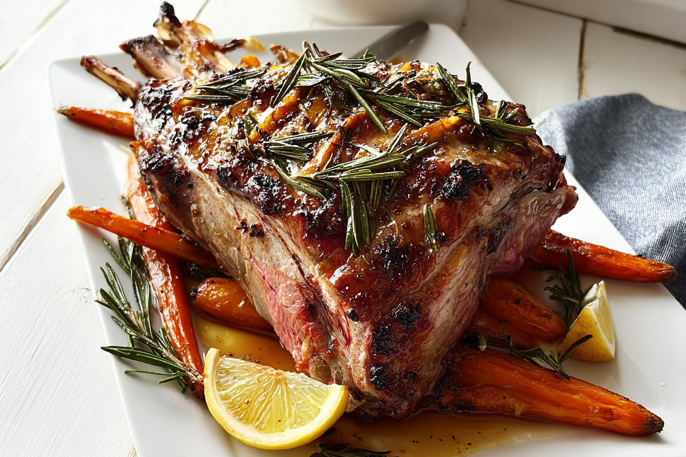 Rosemary Garlic Lemon Roast Lamb