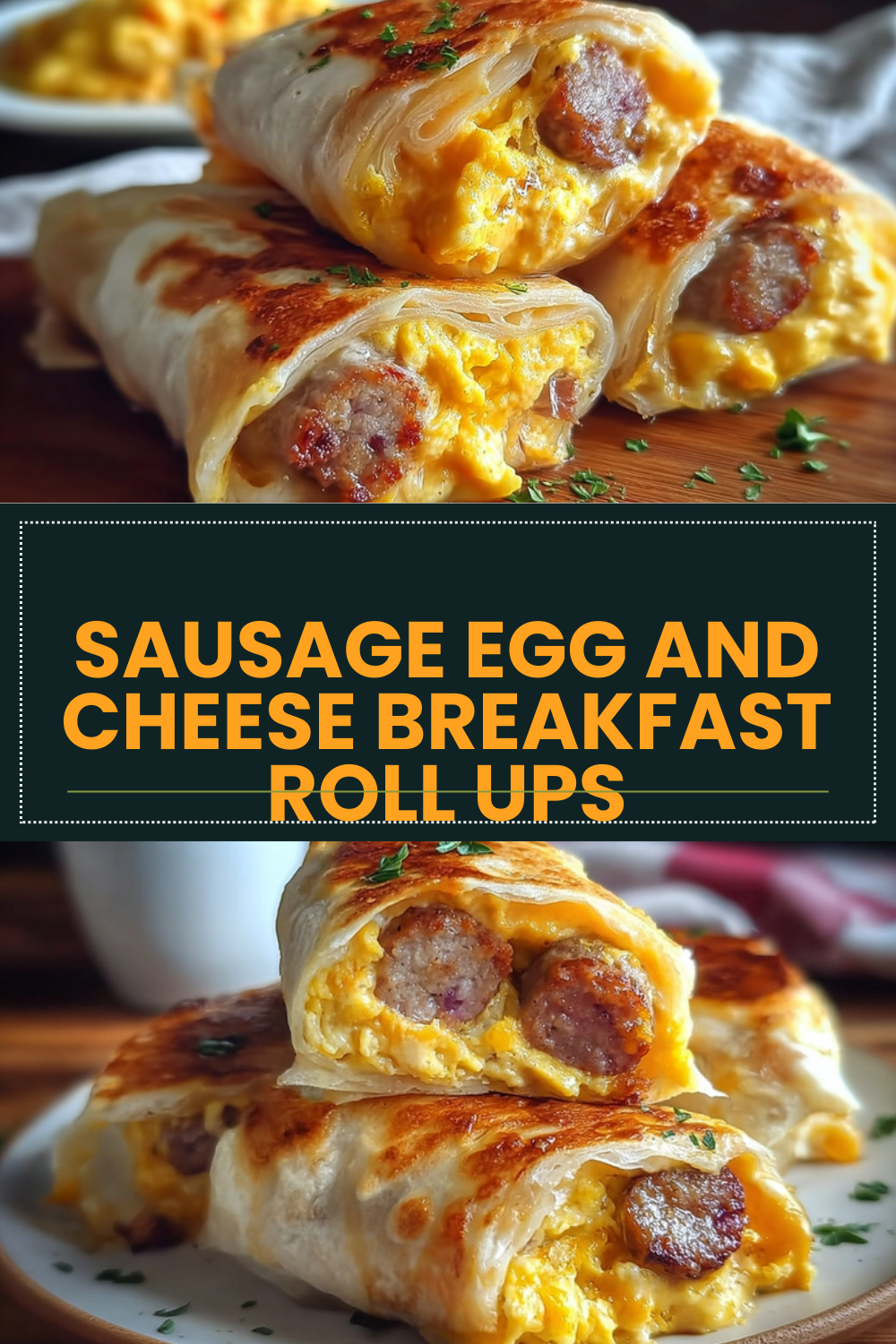 Sausage Egg And Cheese Breakfast Roll Ups