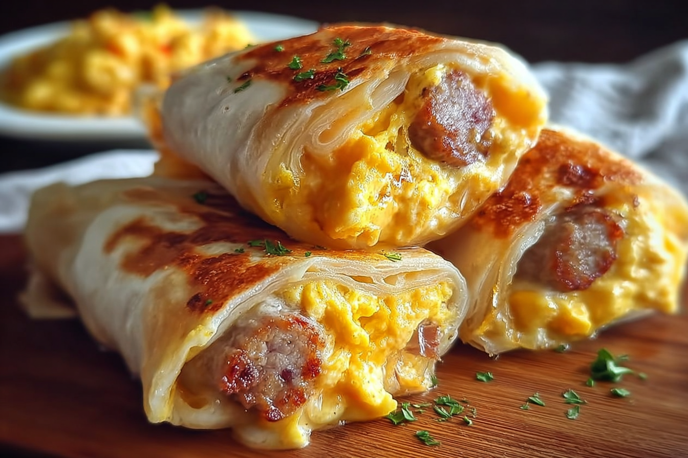 Sausage Egg And Cheese Breakfast Roll Ups