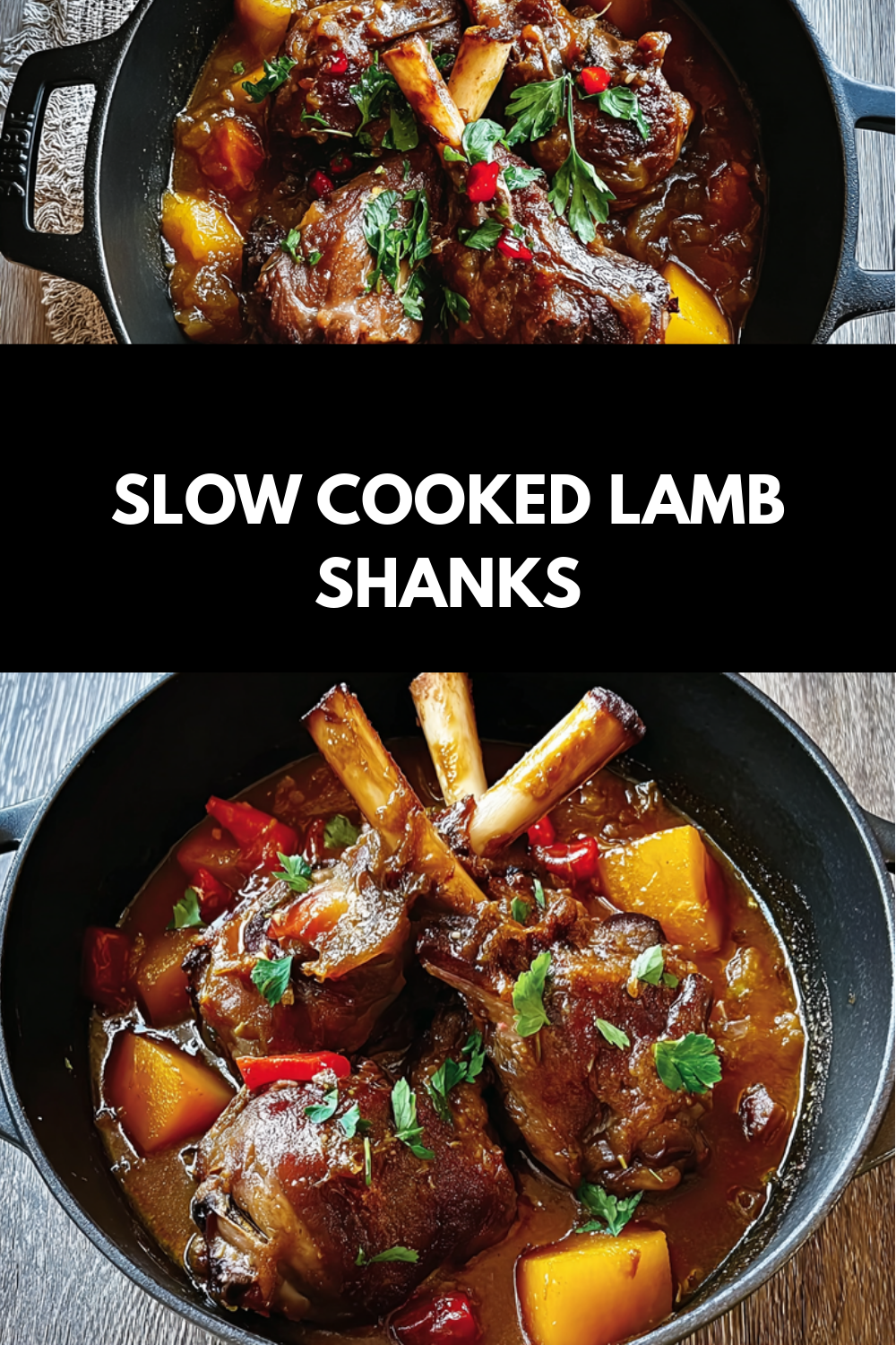 Slow Cooked Lamb Shanks