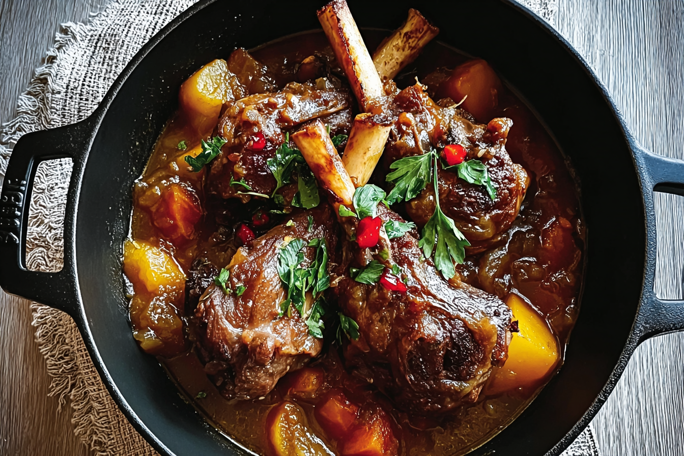 Slow Cooked Lamb Shanks