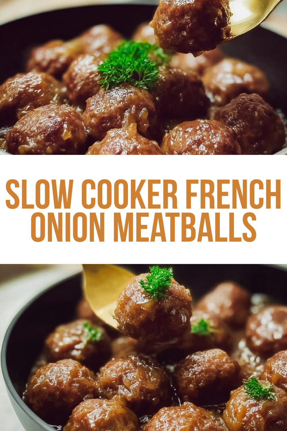 Slow Cooker French Onion Meatballs