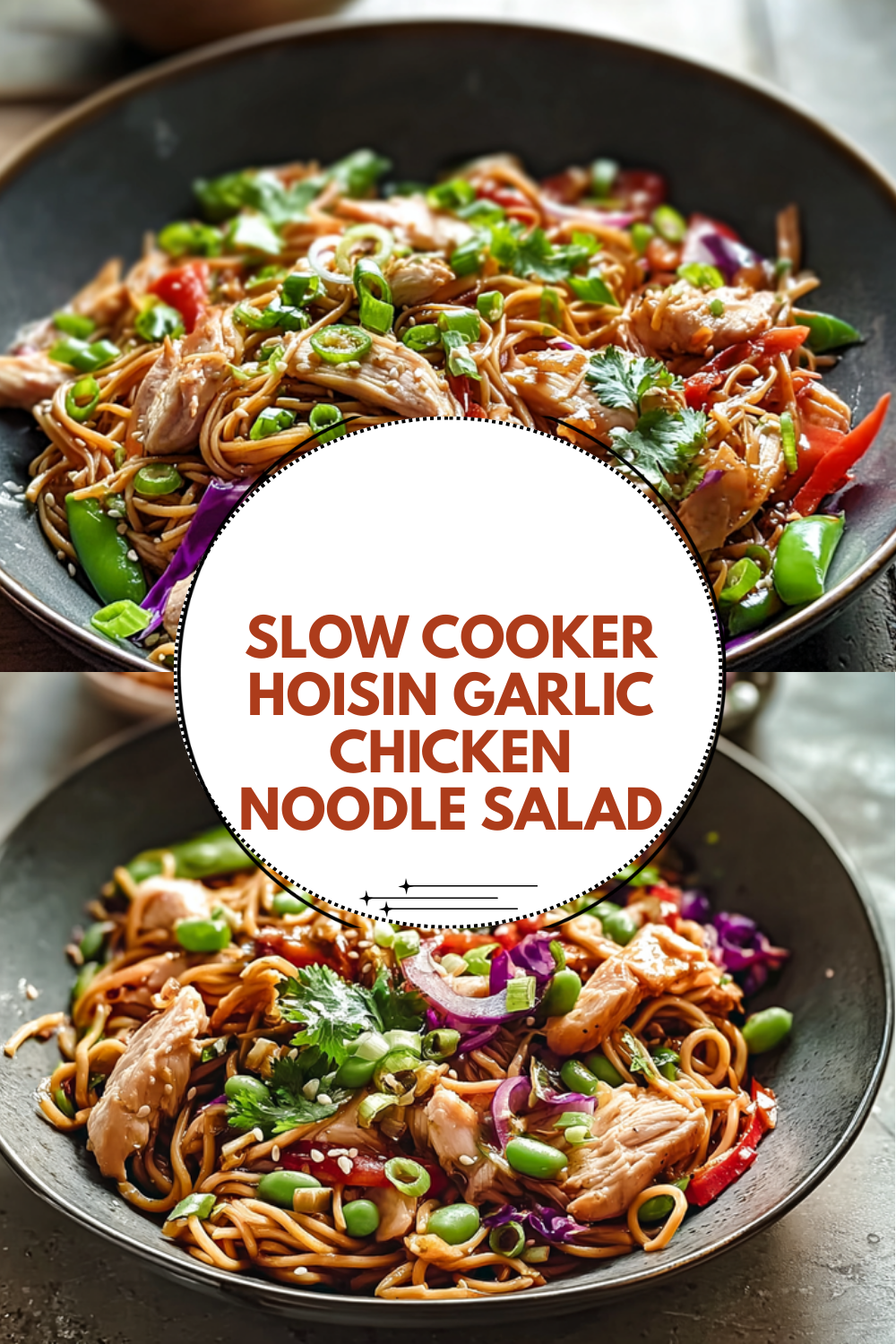 Slow Cooker Hoisin Garlic Chicken Noodle Salad