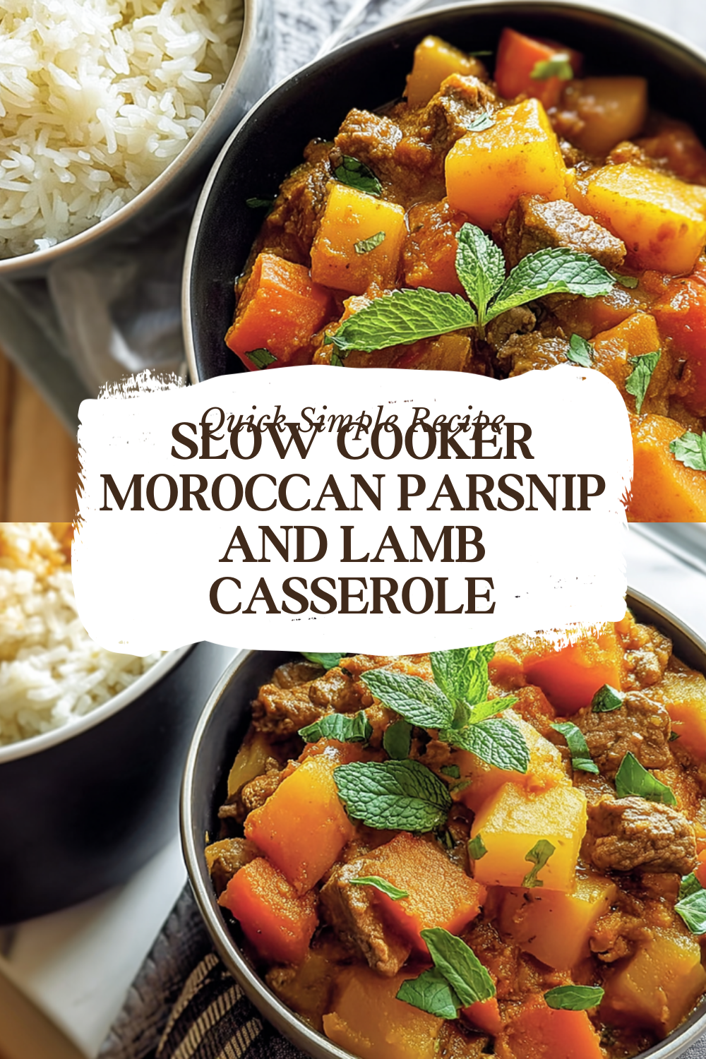 Slow Cooker Moroccan Parsnip And Lamb Casserole