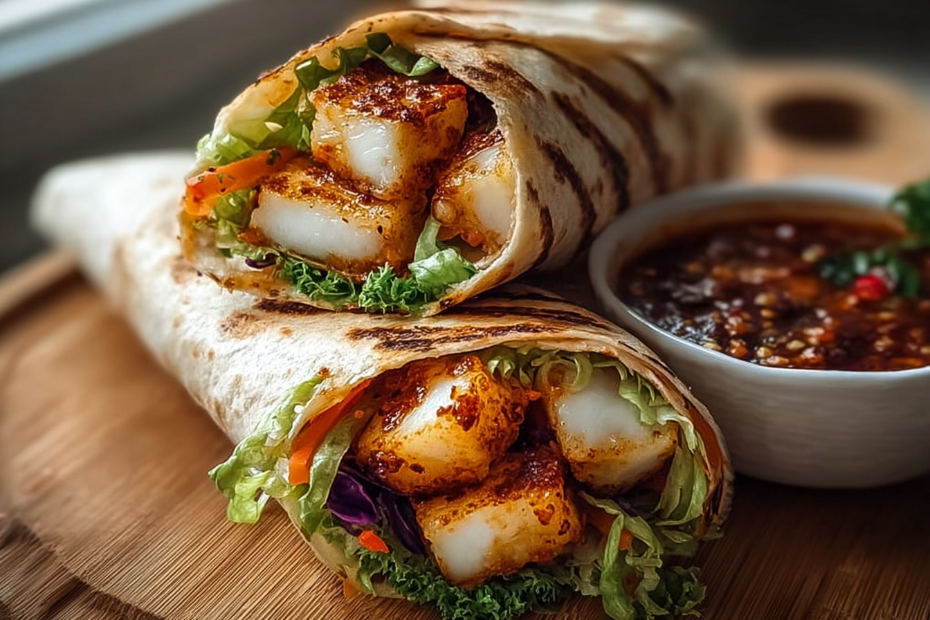 Sweet Chili Halloumi Wraps