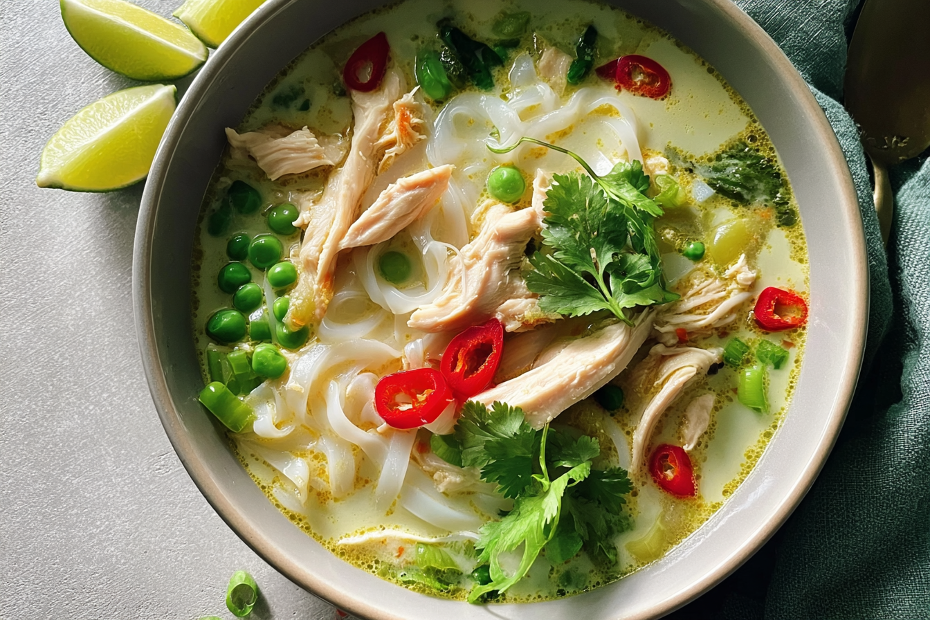 Thai Green Curry Chicken Noodle Soup
